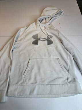 Under Armour White Hoodie with Gray Logo